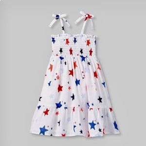 Stars Smocked Strappy Tank Top Dress w/ Bow Detail, Cat & Jack (Shimmer Fabric)